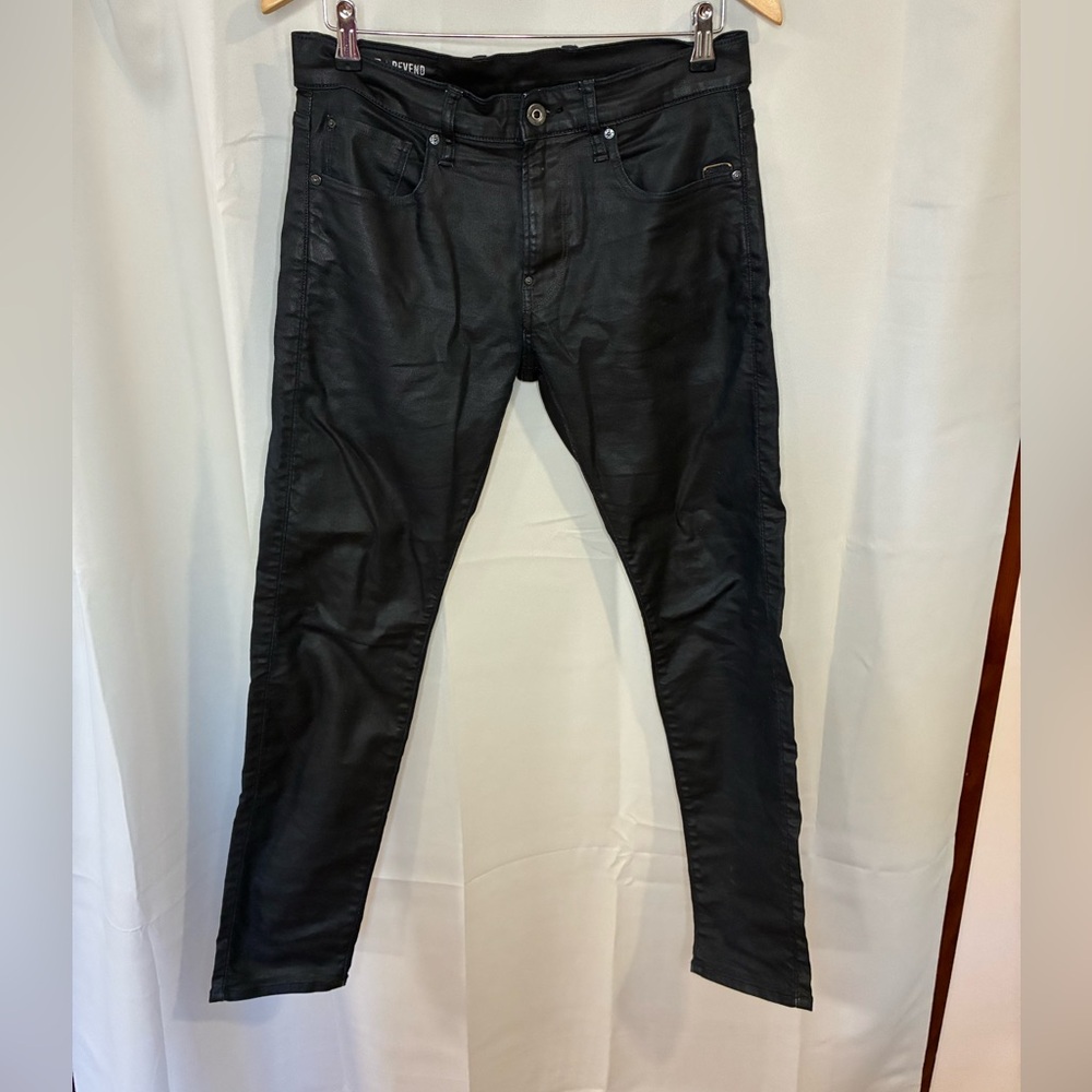 G Star Revend Black Skinny Jeans Mens 31/30